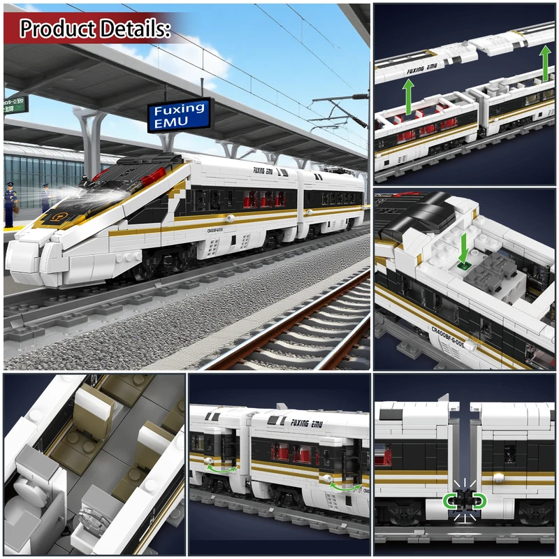 Interior Design Lego - 12015 High-Speed Railway Train Model Building