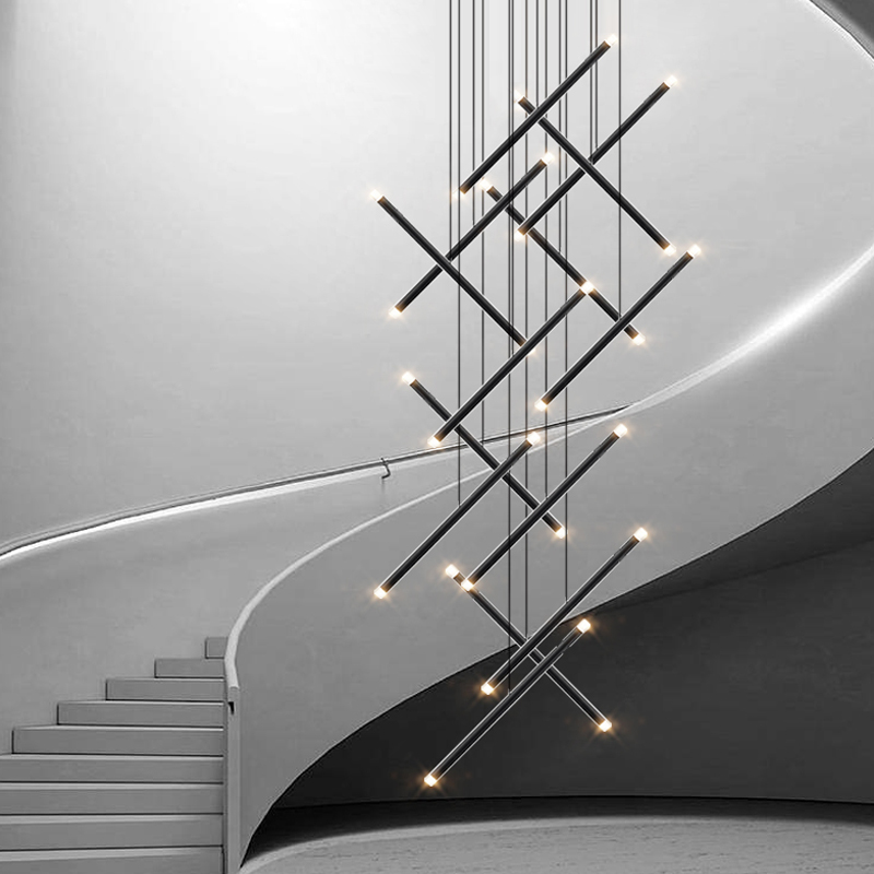 Interior Design Hall - Modern Chandelier LED Stair Chandelier Designer