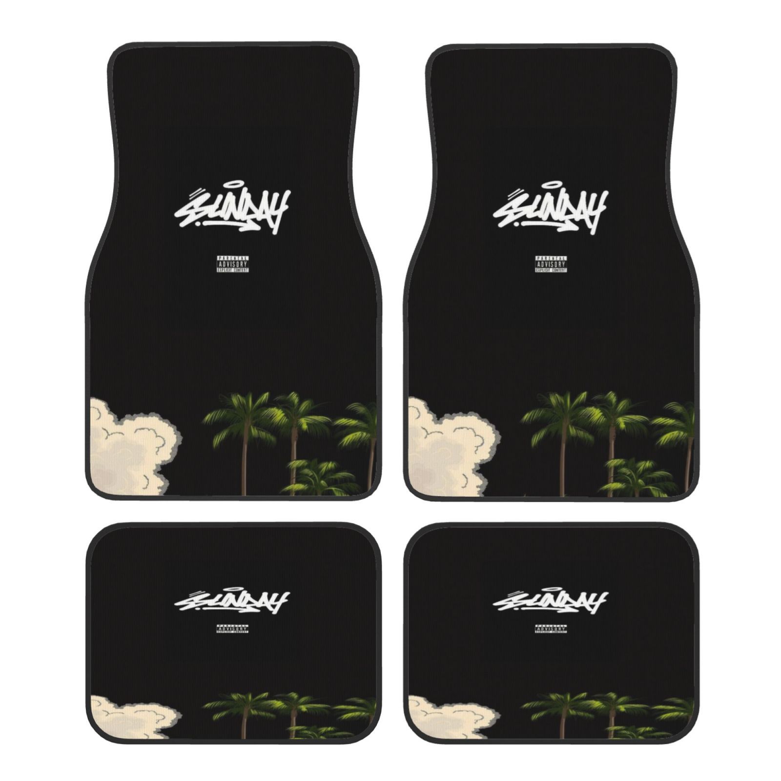 Interior Design Elements - 4pcs Fashionable Car Mats, Elegant Car