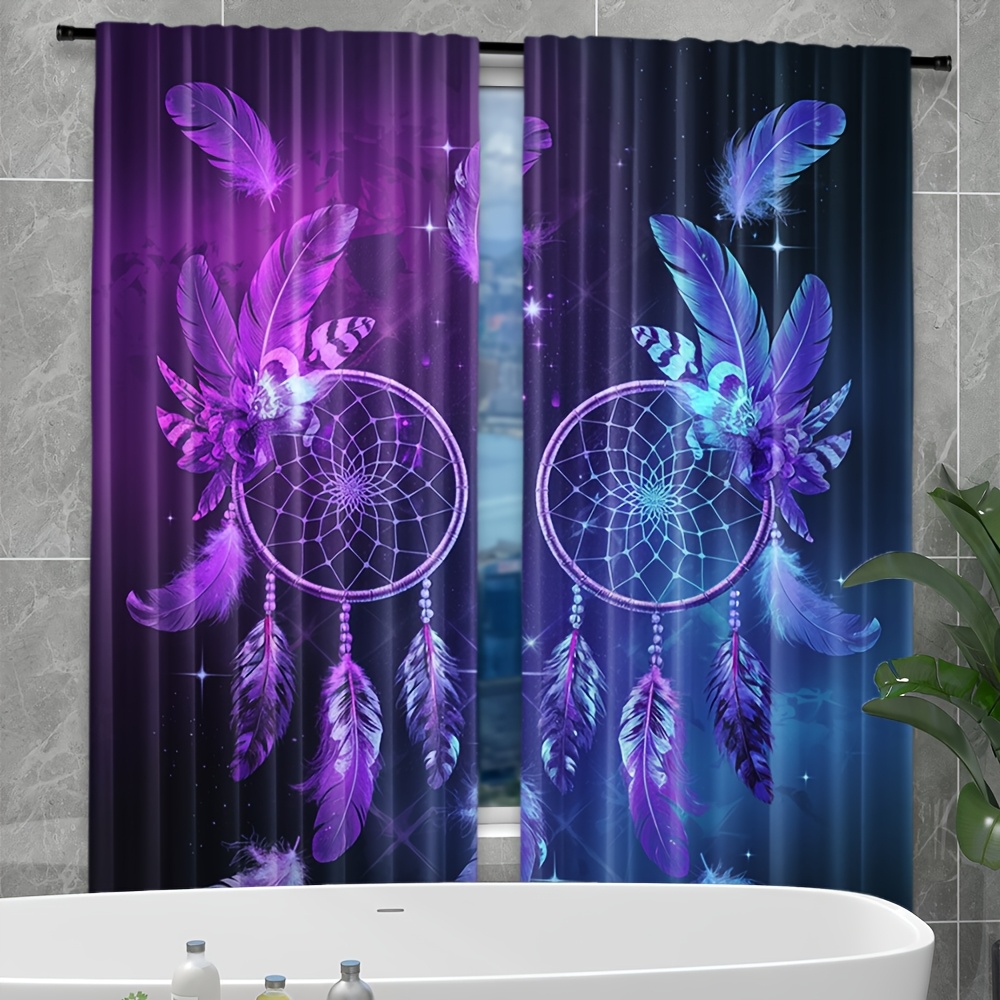 Purple Dreamcatcher Curtains F - đánh giá và giá Interior Design Of Cafe
