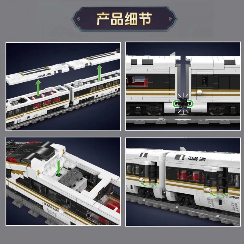 12015 High-Speed Railway Train - đánh giá và giá Interior Design Lego