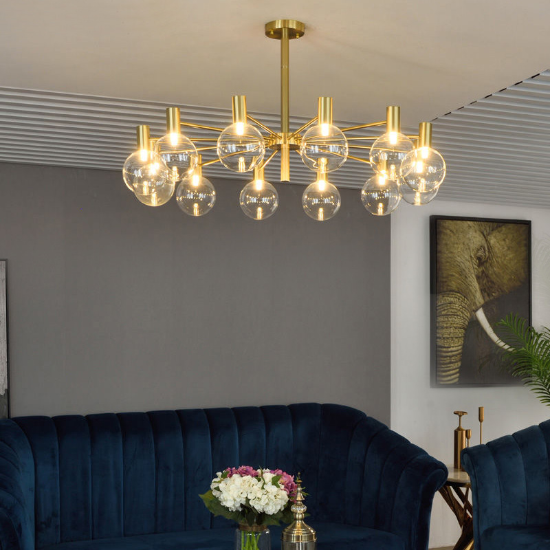 Luxury glass ball chandelier s - đánh giá và giá Interior Design Of Cafe