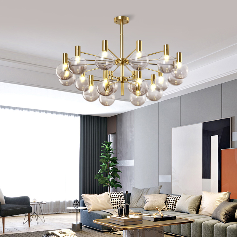 Luxury glass ball chandelier s - đánh giá và giá Interior Design Of Cafe