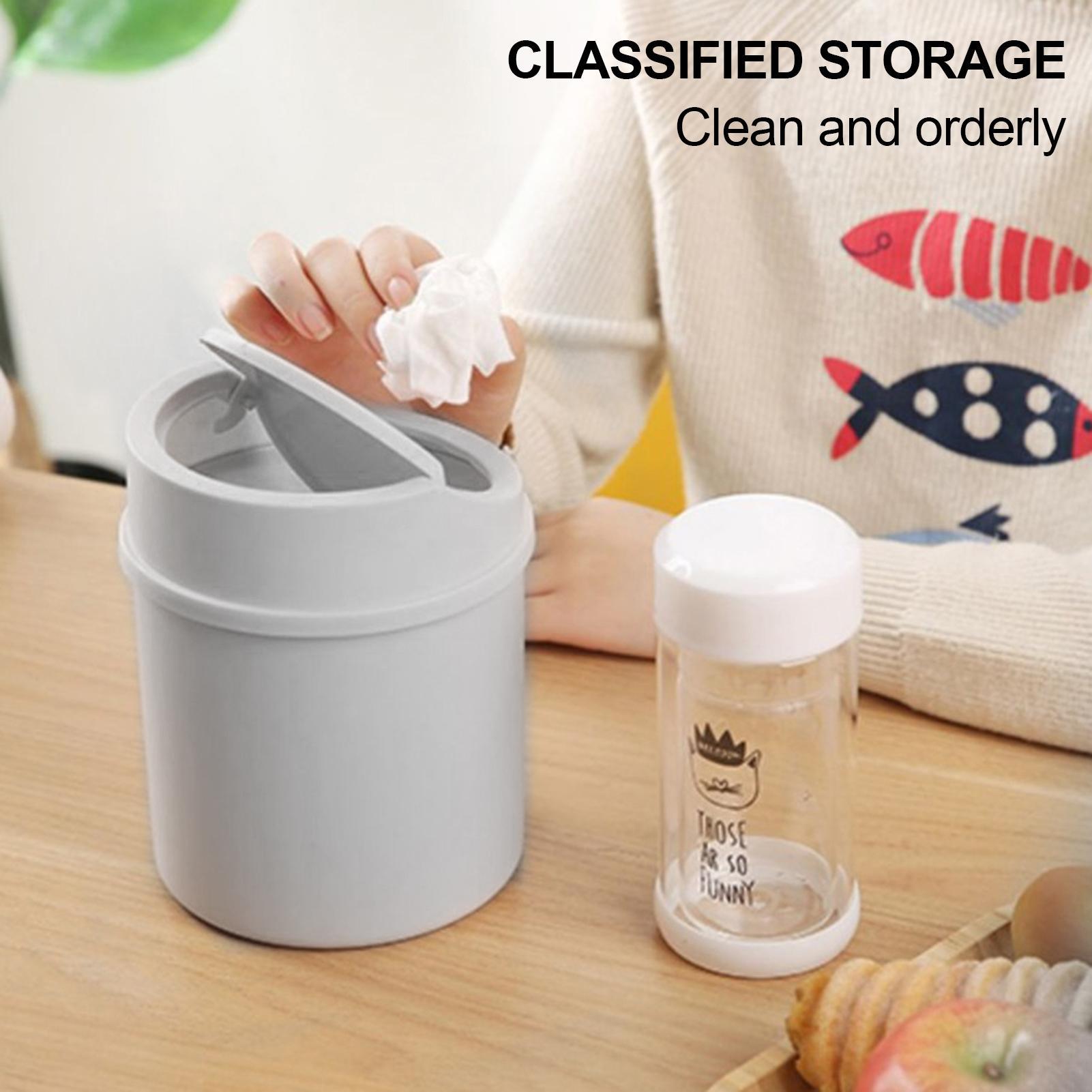 1pc Mini Desktop Trash Can Wit - đánh giá và giá Interior Design Your Home