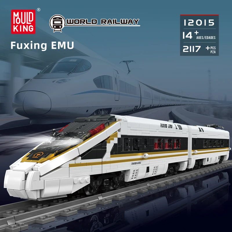 12015 High-Speed Railway Train - đánh giá và giá Interior Design Lego