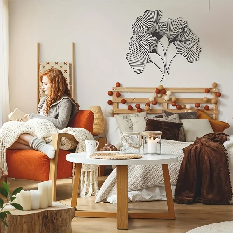 Ginkgo Leaf Wall Decoration Me - đánh giá và giá Interior Design Of Cafe