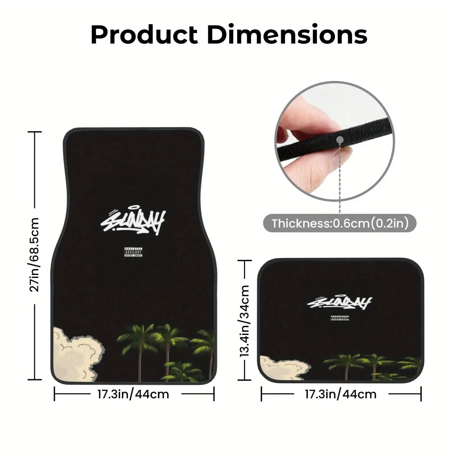 4pcs Fashionable Car Mats, Ele - đánh giá và giá Interior Design Elements